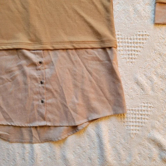 Oversized Knit  Combo Long Sleeve Sweater Dress - Picture 6 of 14